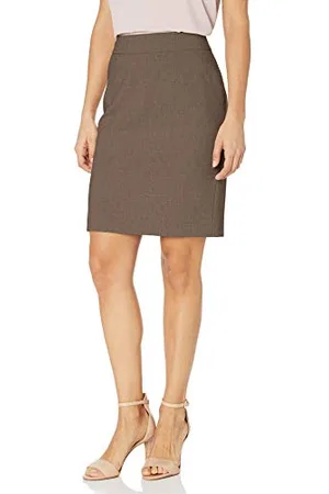 Calvin Klein Damen Straight Lux Suit Skirt (Regular and Plus Size) Strickrock, , 38 Petite