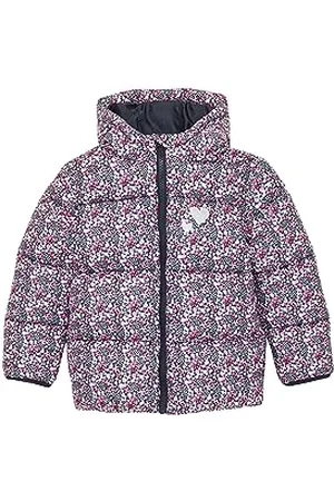 TOM TAILOR Mädchen 1038500 Puffer Winterjacke mit Kapuze, 32376-small Flower Print, 104/110