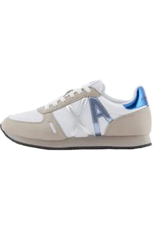 Armani Exchange Damen Rio Side Logo Sneaker, Op. White + mud, 40 EU