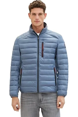 TOM TAILOR Herren Hybrid Steppjacke mit Stehkragen, , L