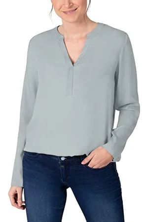 Timezone Damen Tape Henley Blouse Bluse, , S