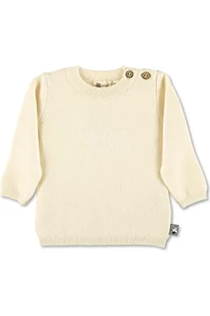 Sterntaler Baby Jungen Pullover Baby Strick GOTS Strick Stern Pullover - Pullover Strick Baby - mit Stern Stickerei und Knopfleiste - , 56