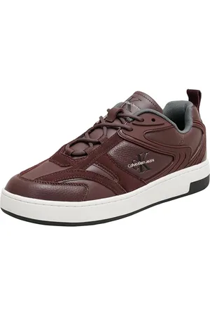 Calvin Klein Jeans Herren Basket Cupsole HYBRID AUTHEN 2 YM0YM01111 Turnschuhe, Rot (Bitter Chocolate/White), 45 EU