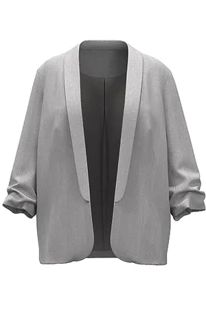 Pieces® Damen Pcbosella 3/4 Blazer Noos Qx, , 46 Große Größen