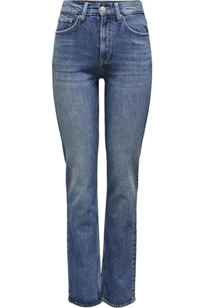 ONLY Damen ONLWILLOW HW DB Straight DNM DOT Jeans, , 31W x 32L