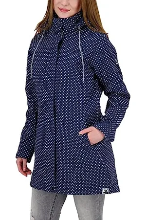 DEPROC-Active Deproc Active Damen Softshellmantel Kurzmantel mit Kapuze Gefüttert Übergangsjacke Twin Peak DT Softshelljacke, , 46