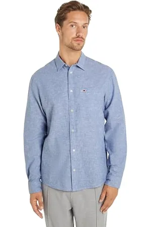 Tommy Hilfiger Herren Hemd Linen Blend Shirt Freizeithemd, (Charmed), S