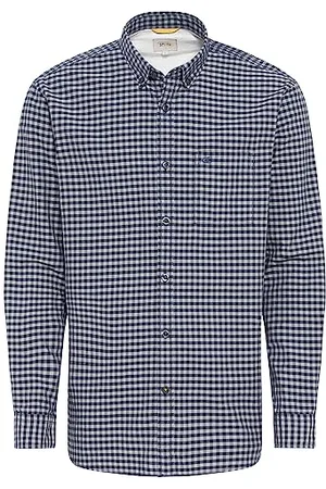 Camel Active Herren Vichy Karohemd aus Reiner Baumwolle Menswear-S