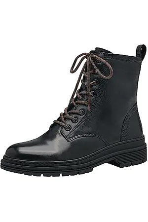 Tamaris Damen Schnürstiefel Leder; BLACK/ ; 37 EU