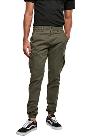 Urban classics Herren AOP Glencheck Cargo Jog Pants Hose, , S
