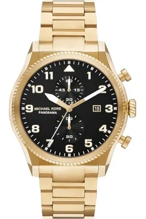 Michael Kors Herren-Uhren Analog Quarz One Size Gold 32029933