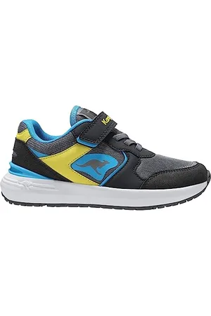KangaROOS K-Sneak Heat EV Sneaker, Charcoal/Lemon Chrome, 29 EU