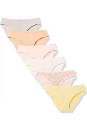 Amazon Damen Bikinihose aus Baumwolle (in Übergröße erhältlich), 6er-Pack, , 40