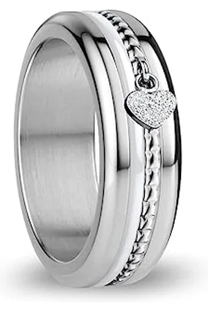 Bering Austauschbar Ringkombination für Damen in Silber mit einzigartigem Twist- & Change System, Loire