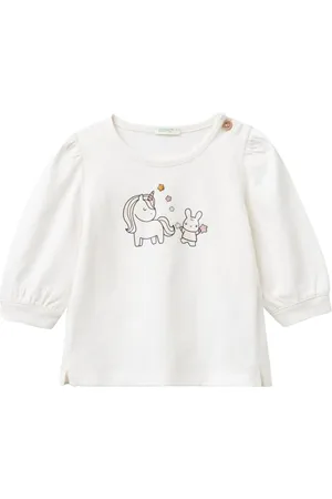 Benetton Baby-Mädchen T M/L 3I1XA1048 Kurzarm Shirt, Panna 0Z3, 56