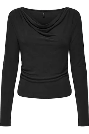 ONLY Damen Onlfree L/S Structure Boatneck JRS Top, Black, X-Small