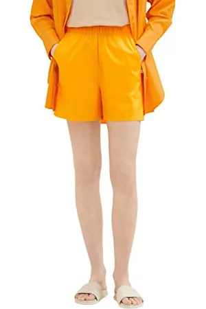 TOM TAILOR Damen 1036506 Basic Shorts, 31684-Bright Mango Orange, XS