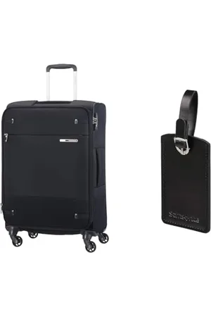 Samsonite Base Boost - Spinner M Erweiterbar Koffer, 66 cm, 67,5/73,5 L, & Global Travel Accessories, Rechteckiger Gepäckanhänger, 10 cm