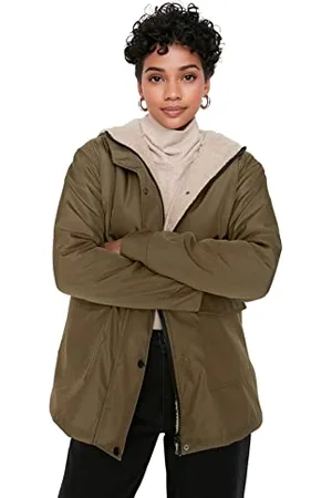 Trendyol Damen Damen Regular Parkas Plain Webstoff Mantel Coat, , 36 EU