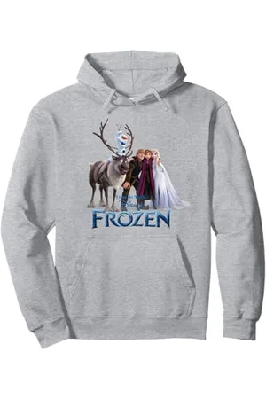 Disney Frozen Group Photo With Elsa, Anna, Kristoff, Sven And Olaf Pullover Hoodie