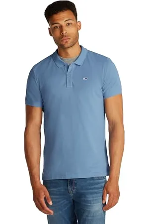 Tommy Hilfiger Herren Poloshirt Kurzarm Placket Slim Fit, Blau (Colorado Blue), XS