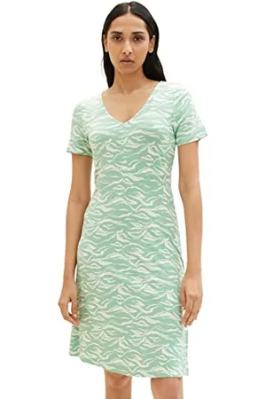 TOM TAILOR Damen Jersey Kleid mit Muster