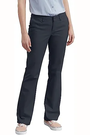 Dickies Damen Flat Front Stretch Twill Pant Slim Fit Bootcut Khakis, , 42