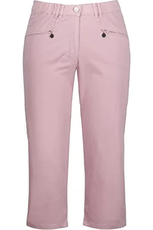 Ulla Popken Damen, große Größen, Hose Mony, wadenlang, Zipptaschen, Stretch