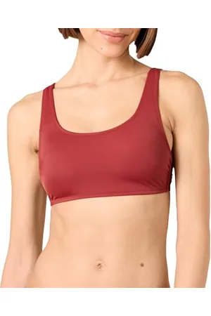 Amazon Damen Bauchfreies Schwimmoberteil mit U-Ausschnitt, , 38
