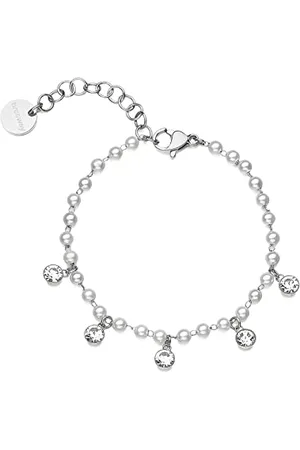 Brosway Damen Armband CHANT aus Edelstahl mit Kristallen und Perlen in der Farbe , Länge: 18,5 cm, BAH87