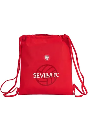 Safta Sevilla FC Rucksack, flach, groß, ideal für Kinder verschiedener Altersgruppen, bequem und vielseitig, Qualität und Widerstandsfähigkeit, 35 x 40 cm, , , Estándar, Casual