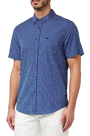 Mustang Herren Style Collin Square Ch Klassisches Hemd, 2311-Dd3-Kleine Karierte Blautöne, S