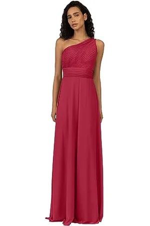 Apart APART One-Shoulder Abendkleid mit Plissee-Drapierung vorne, pink, 38