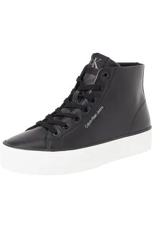 Calvin Klein Damen Vulcanized Sneaker Bold Mid High Top, Schwarz (Black/Bright White), 40
