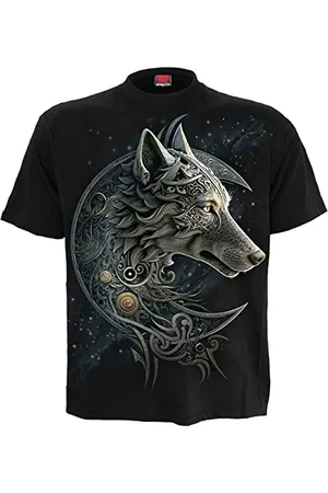 Spiral Celtic Wolf Männer T-Shirt S 100% Baumwolle Basics, Rockwear, Tiere & Haustiere