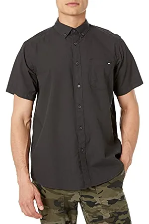 Billabong Herren Classic Sundays Woven Short Sleeve Shirt Hemd mit Button-Down-Kragen, Schwarz , Mittel