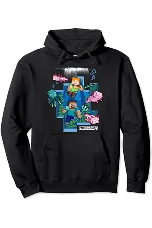 Minecraft Alex And Steve Under Water World Pullover Hoodie