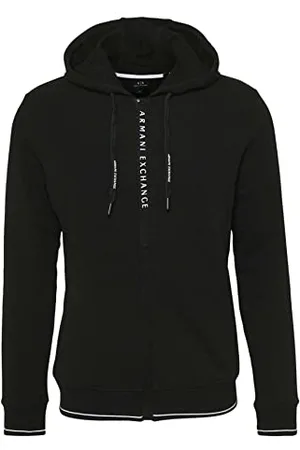 Armani Exchange Herren French Terry Hoodie Kapuzenpullover, (Black 1200), S