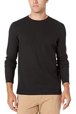 Amazon Herren Langärmeliges Waffel-Shirt, Schmale Passform, , S