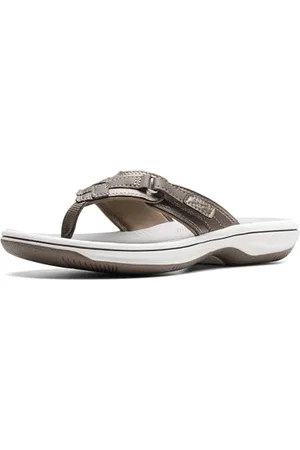 Clarks Damen Breeze Sea Flipflop, Zinn, synthetisch, 35.5 EU