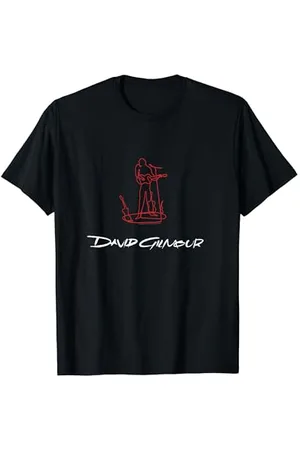 David Gilmour Skizze auf einer Insel, Rot und Weiß T-Shirt