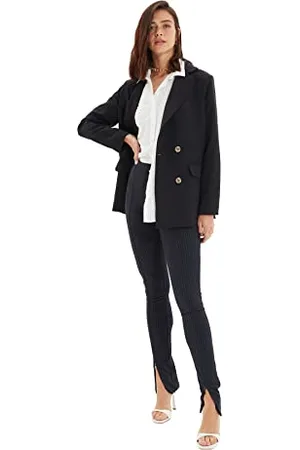 Trendyol Damen Black button Black , , 44 EU