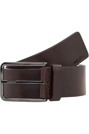 Calvin Klein Herren Gürtel Eckige Schnalle aus Leder, , 130 cm