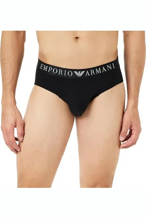 Emporio Armani Herren Stretch Superfine Cotton Briefs, Black, XL