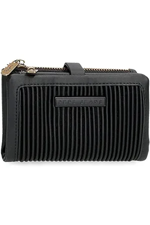 Pepe Jeans Aurora Geldbörse mit schwarzem Kartenhalter 14,5x9x2 cm Kunstleder