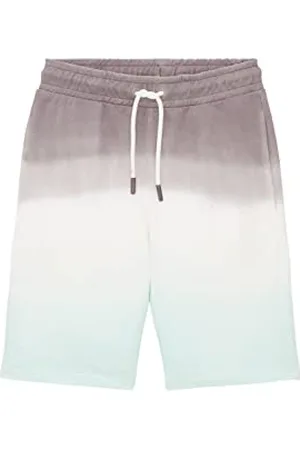 TOM TAILOR Jungen 1036579 Kinder Sweatshorts mit Muster, 31740-Grey Aqua Dip Dye, 140