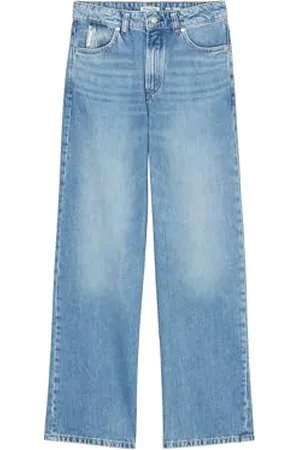 Marc O’ Polo Marc OߴPolo Denim Damen Jeanshose aus Bio-Baumwolle Wide Leg, Blau , W31/L30