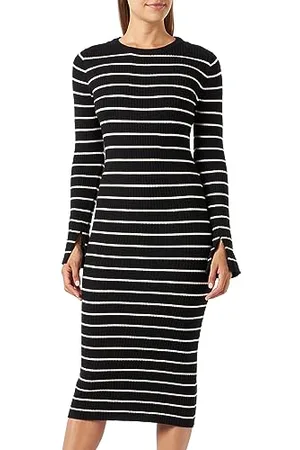 VERO MODA Damen Vmgold Rib Long Ls O-Neck Dress Kleid, , S
