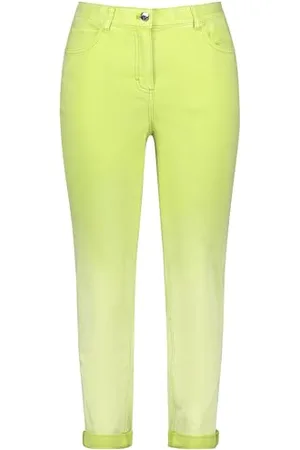 Samoon Damen Hose Jeans verkürzt Farbverlauf, unifarben 7/8 Länge 44