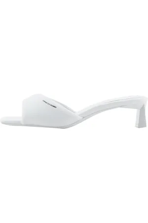 Armani Exchange Damen Dalia, Soft Band,Small Logo Heeled Sandal, Op. White, 41 EU